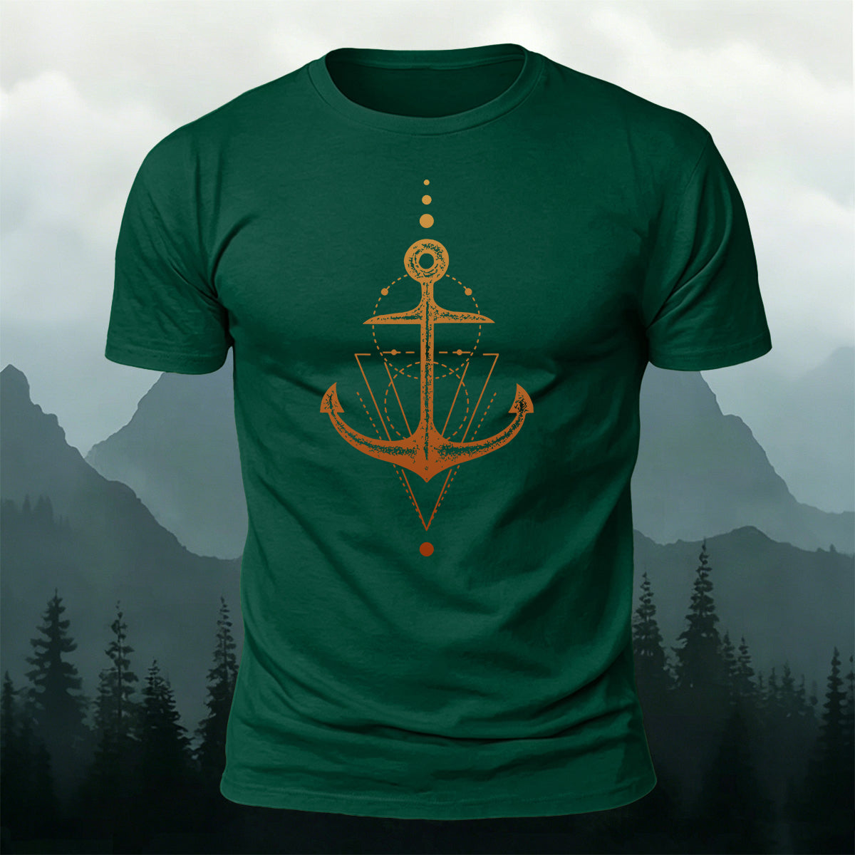 Vintage Nautical Anchor Outdoor Versatile Cotton T-Shirt