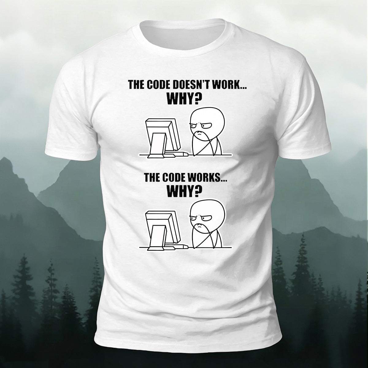 Fun Work Status Graphic Soft Skin-Friendly T-Shirt