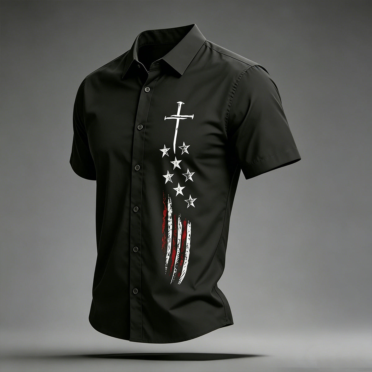 American-style Minimalist Pattern Trend Casual Shirt