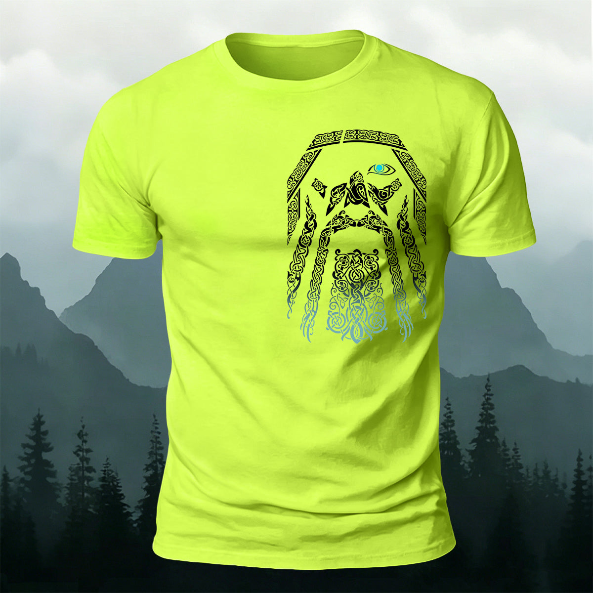 Norse Mythology Art Totem Premium Cotton T-Shirt NG