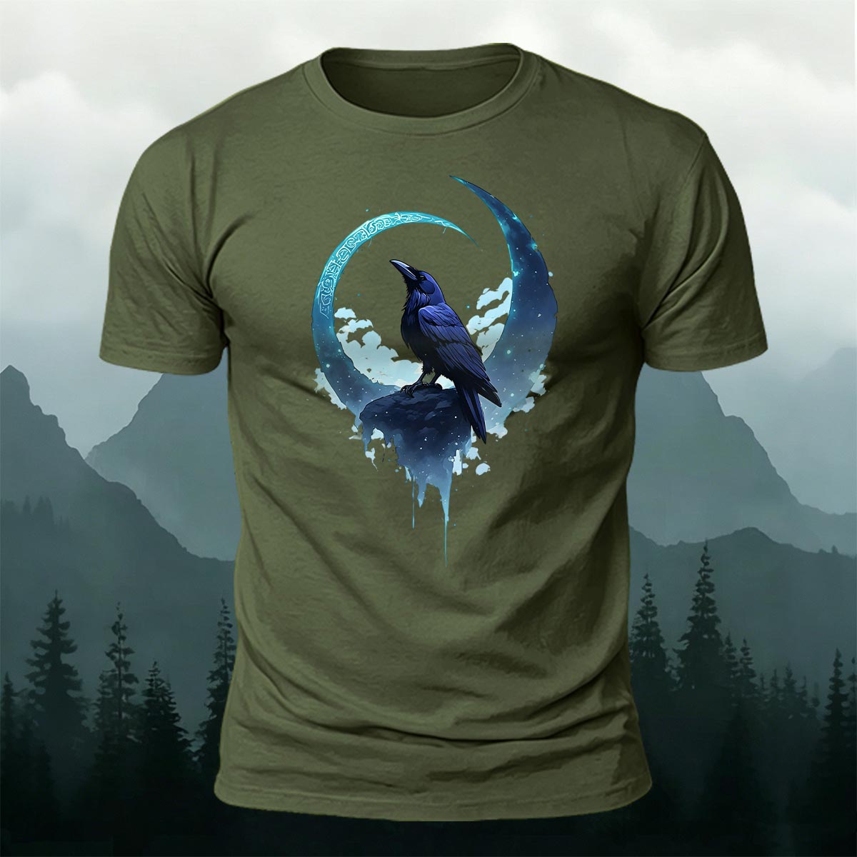 Bird Print Fashion Casual Premium Cotton T-Shirt