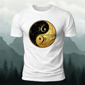 Musician Yin-Yang Symbol Print Casual Cotton T-Shirt
