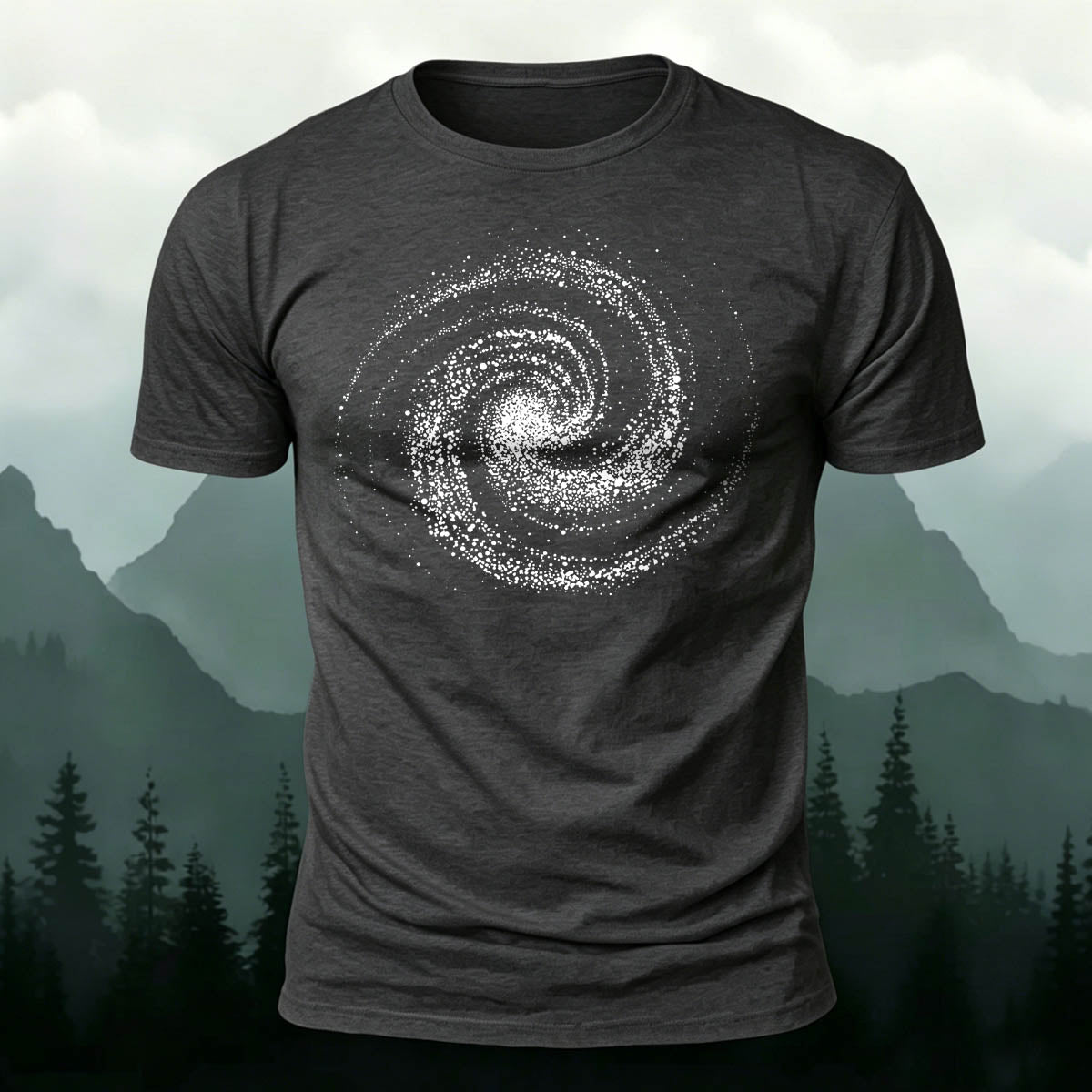 Minimalist Universe Print Casual 100% Cotton T-Shirt