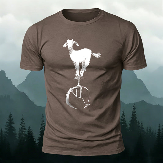 Goat Acrobatics Print Outdoor Versatile T-Shirt