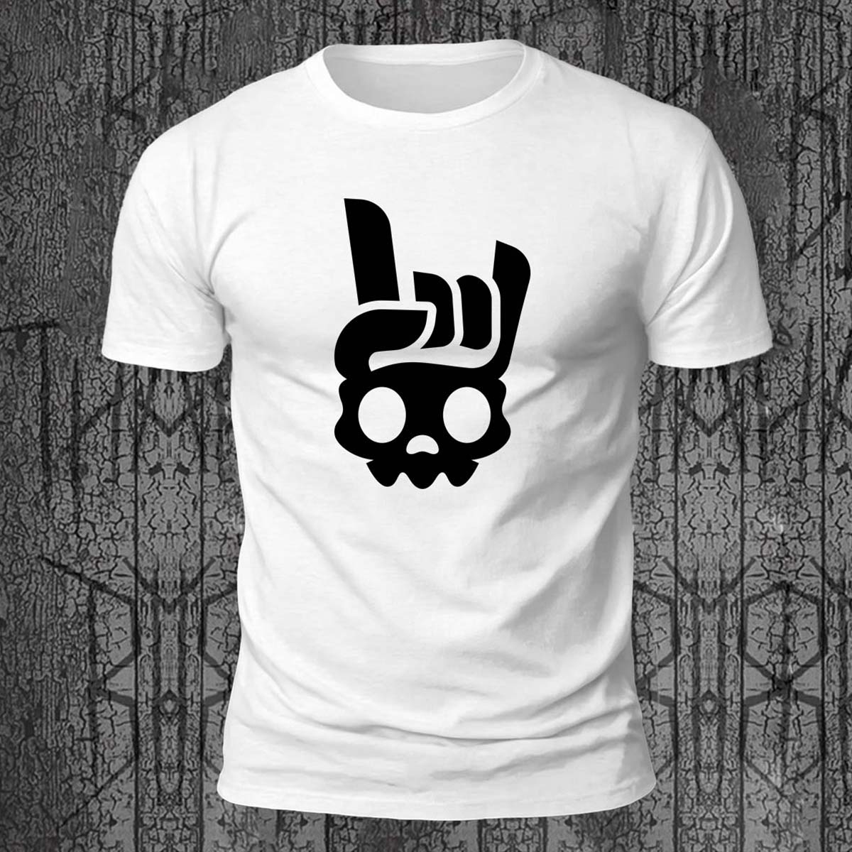 Quirky Gesture Print Casual Skin-Friendly T-Shirt