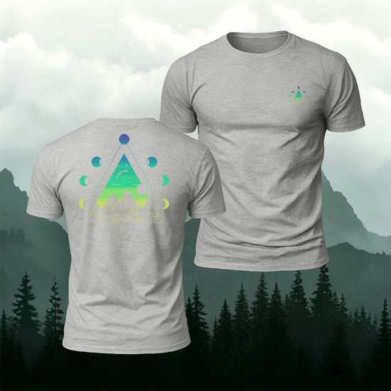 Artistic Pattern Trendy Premium Cotton Casual T-Shirt Grey