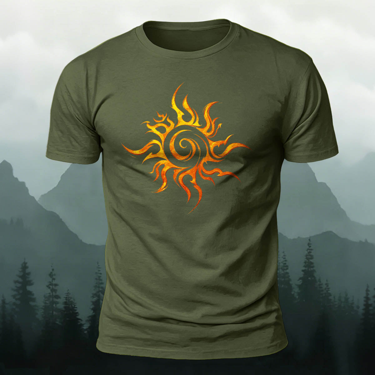 Minimalist Sun Totem Casual Breathable T-Shirt