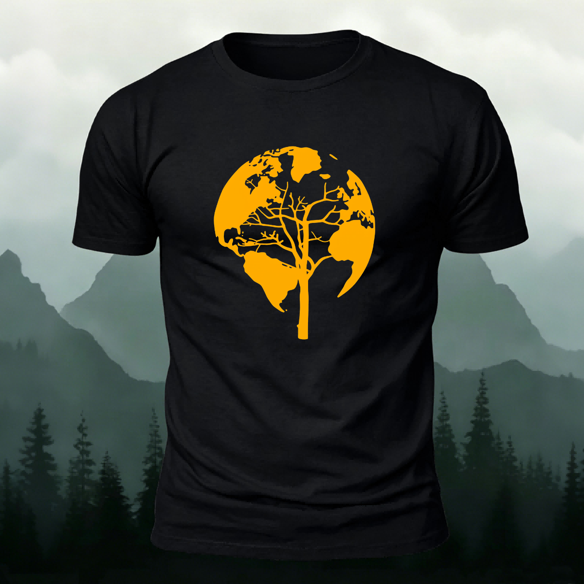 Tree and Earth Casual Premium Cotton T-shirt