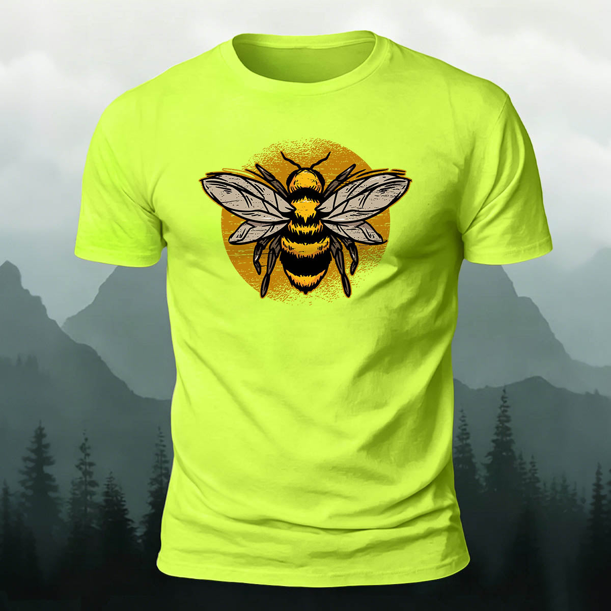 Cartoon Fly Print Casual Cotton T-Shirt
