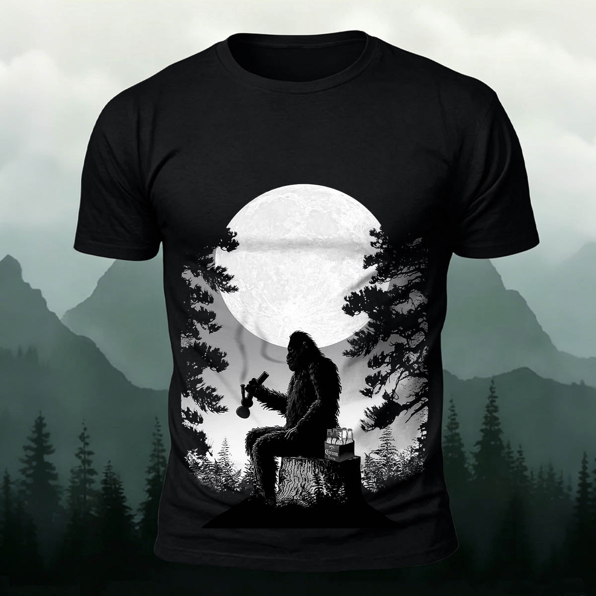 Fun Gorilla Print Natural Casual Comfortable T-Shirt