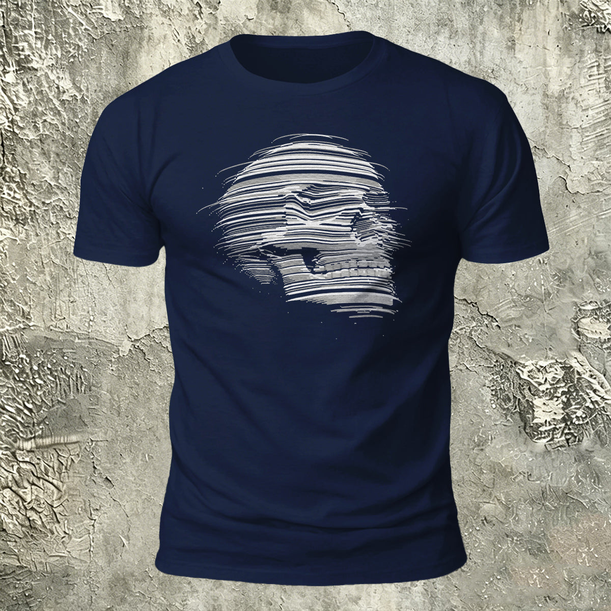Skull-Print Cotton Casual Versatile T-Shirt