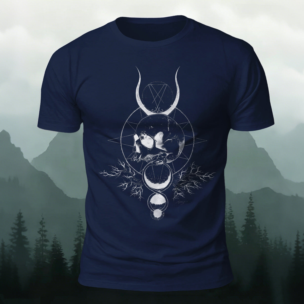 Creative Skull Ring Graphic Skin-Friendly T-Shirt