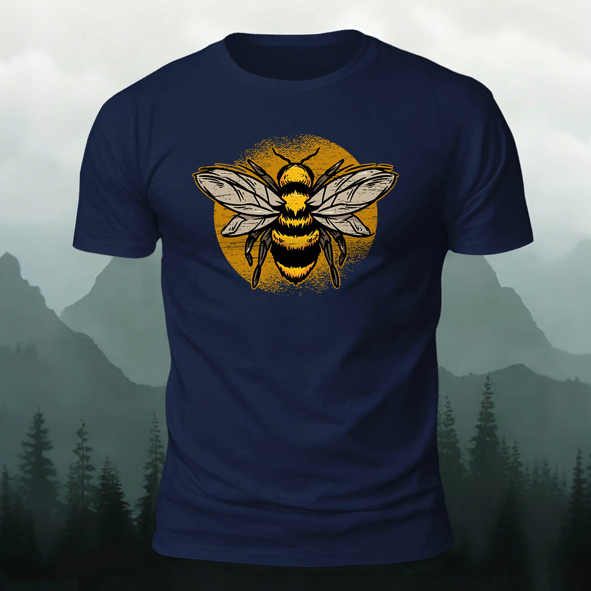 Cartoon Fly Print Casual Cotton T-Shirt
