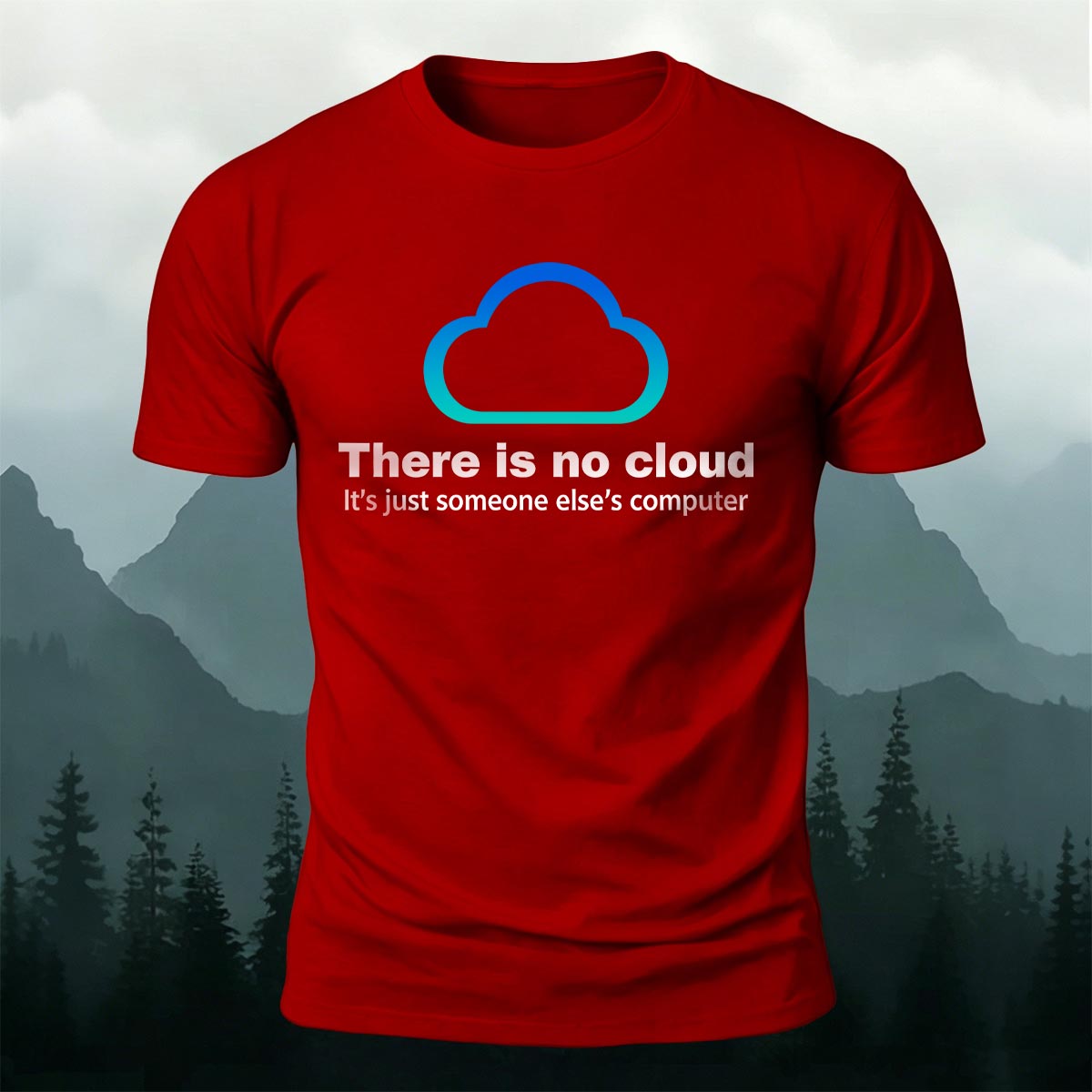 Fun Cloud Simple Creative 100% Cotton Casual T-Shirt
