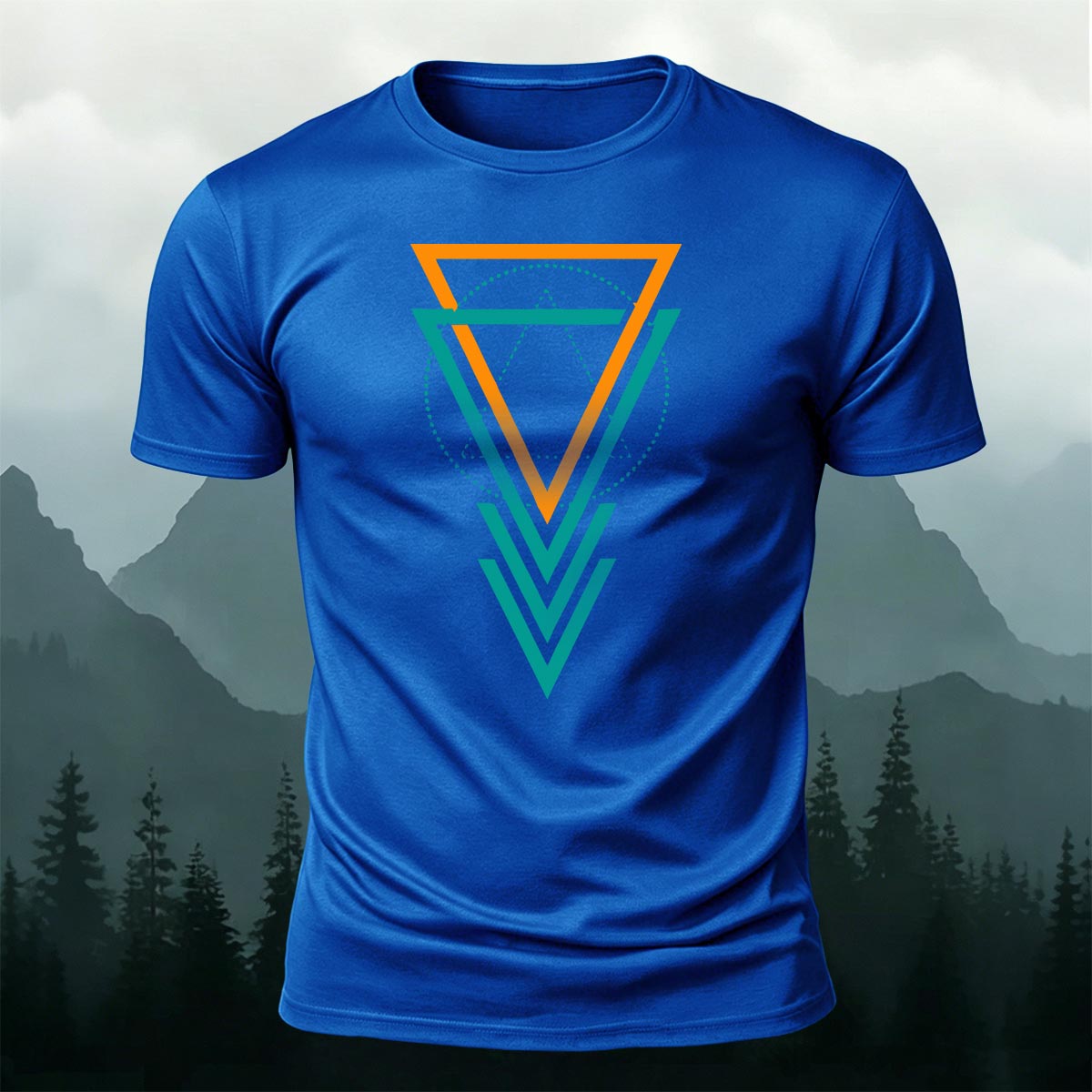 Geometric Pattern Casual Skin-Friendly Comfortable T-Shirt