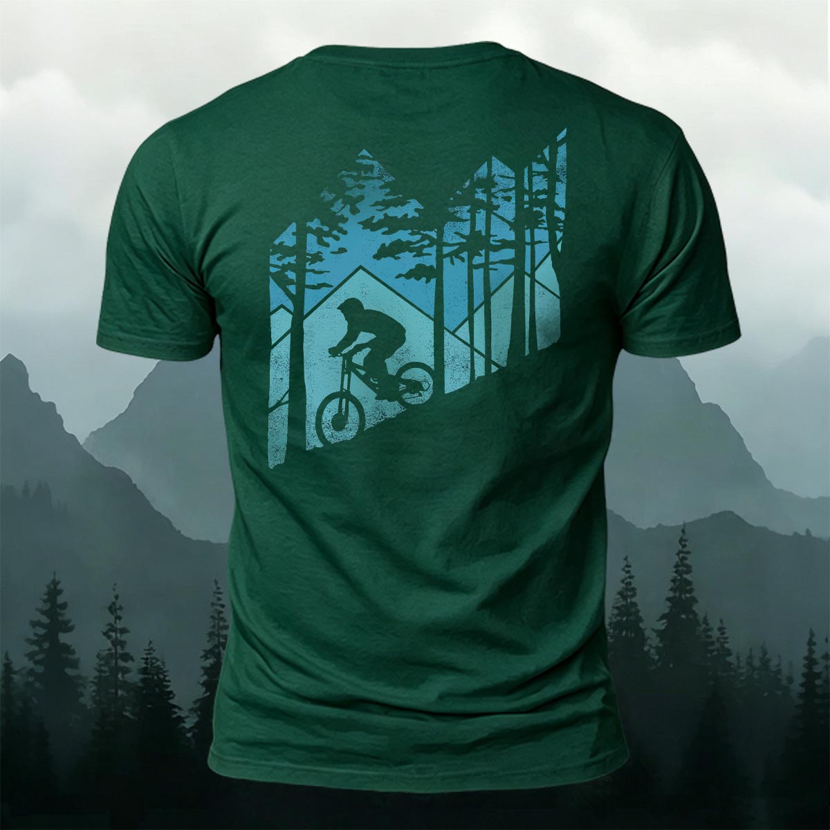 Casual Cycling Print Soft-Touch Cotton T-Shirt