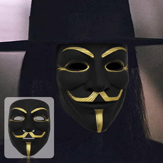Matte Plastic V Vendetta Halloween Mask