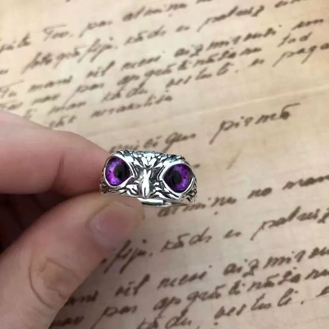 Vintage Personalized Fashion Owl Silver Ring