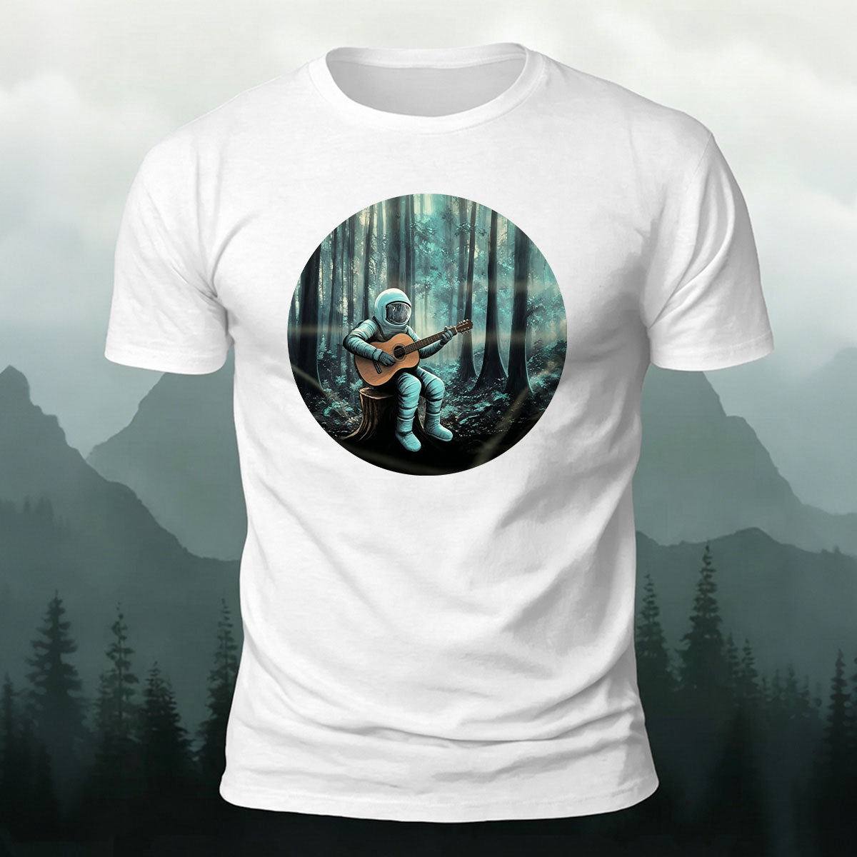 Fun Astronaut Print Fashion Premium Cotton T-Shirt