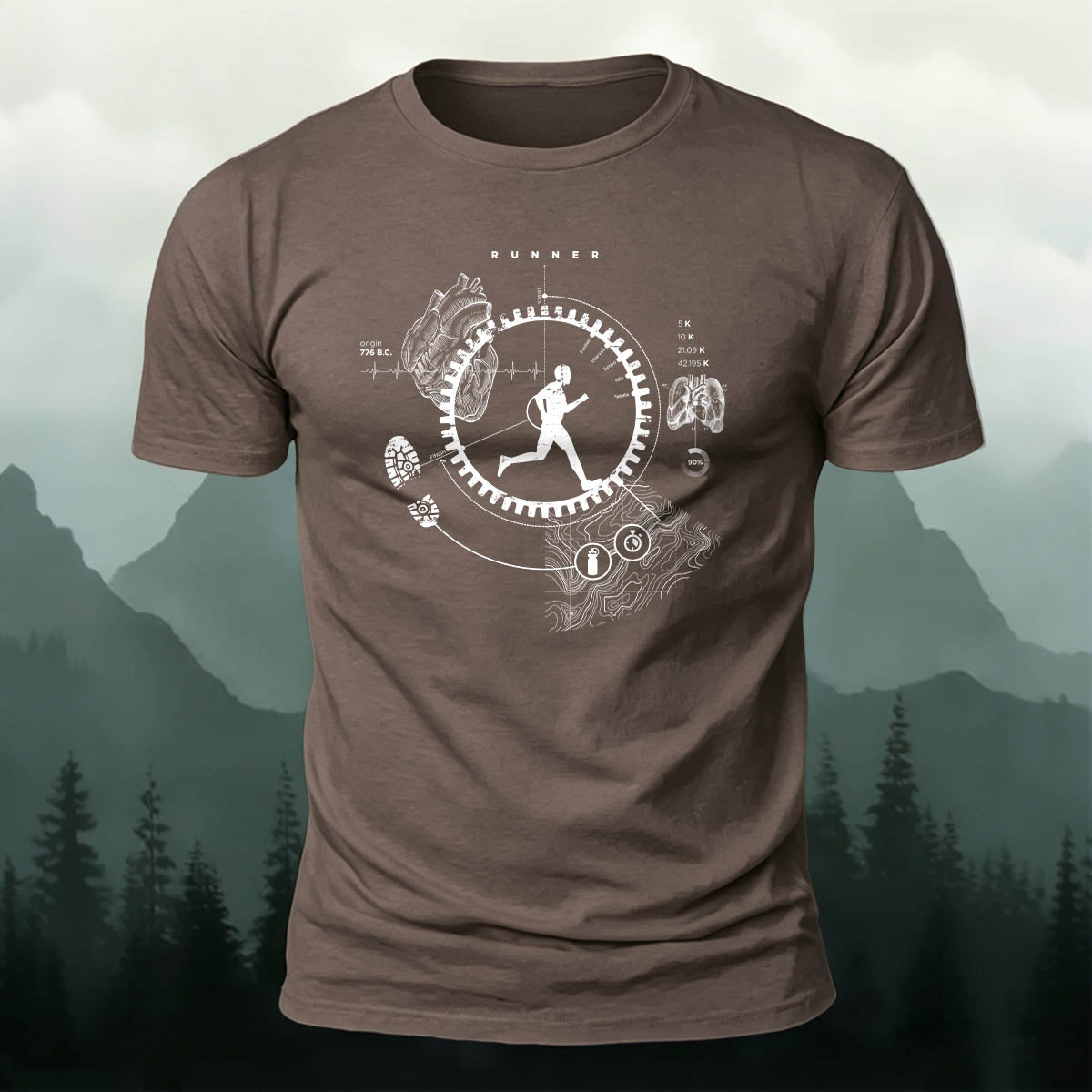 Life Is Movement Printed Casual Cotton T-Shirt