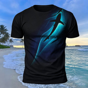 Ocean Spirit Whale Print Casual T-Shirt