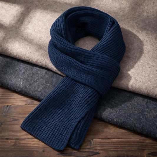 Solid Knit Winter Warm Men Scarf
