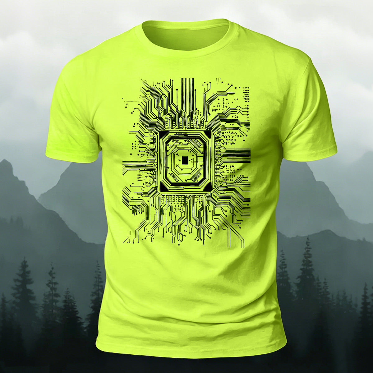 Circuit Board Personalized Breathable Short-sleeve T-shirt
