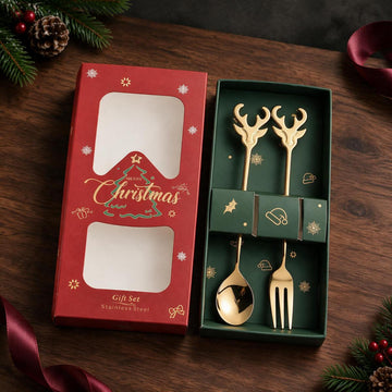 304 Steel Christmas Reindeer Cutlery Set