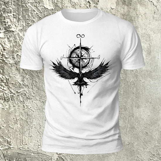 Nautical Pattern Trend Casual Skin-friendly T-shirt White
