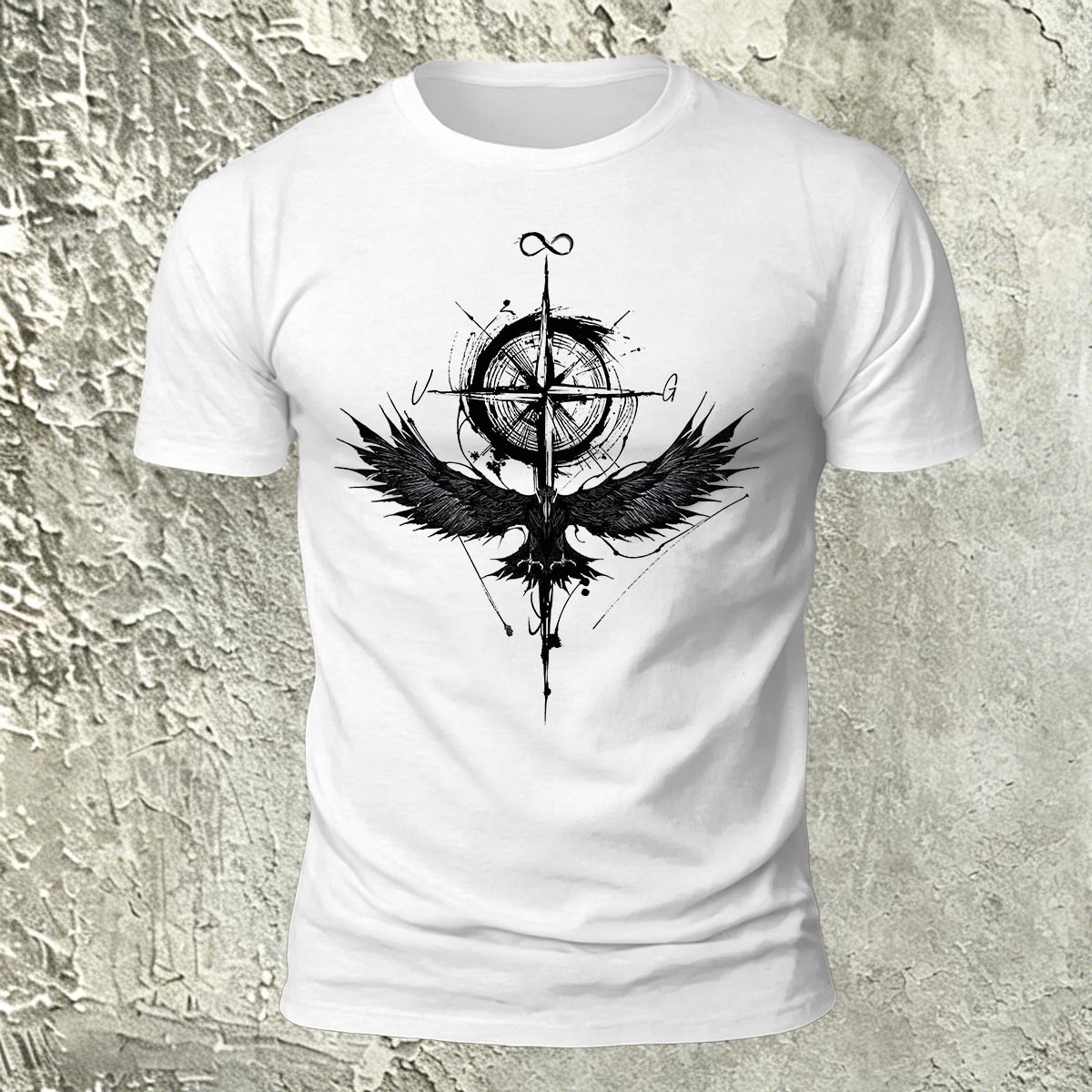 Nautical Pattern Trend Casual Skin-friendly T-shirt White