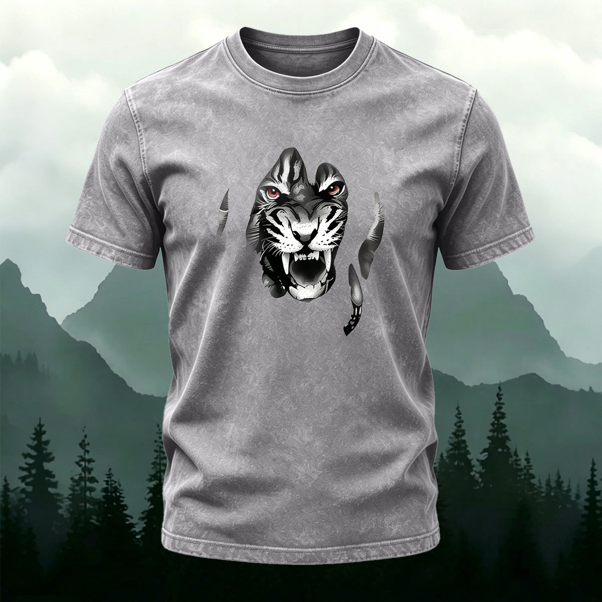 Animal Street Trend Washed Cotton Comfortable T-Shirt