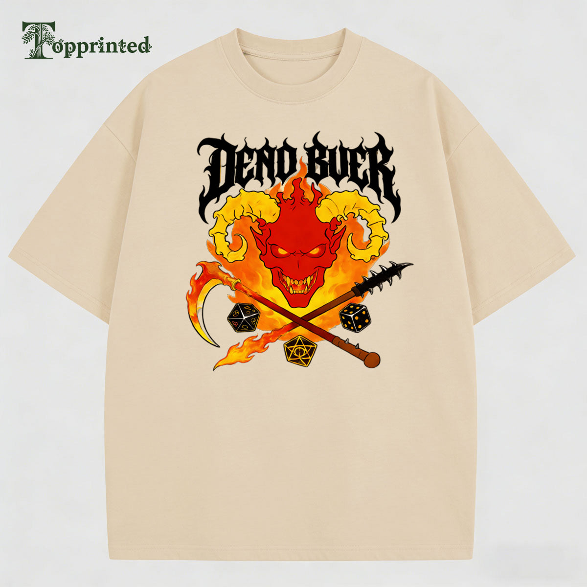 Chic Devil Dead Buer Casual Cotton T-shirt