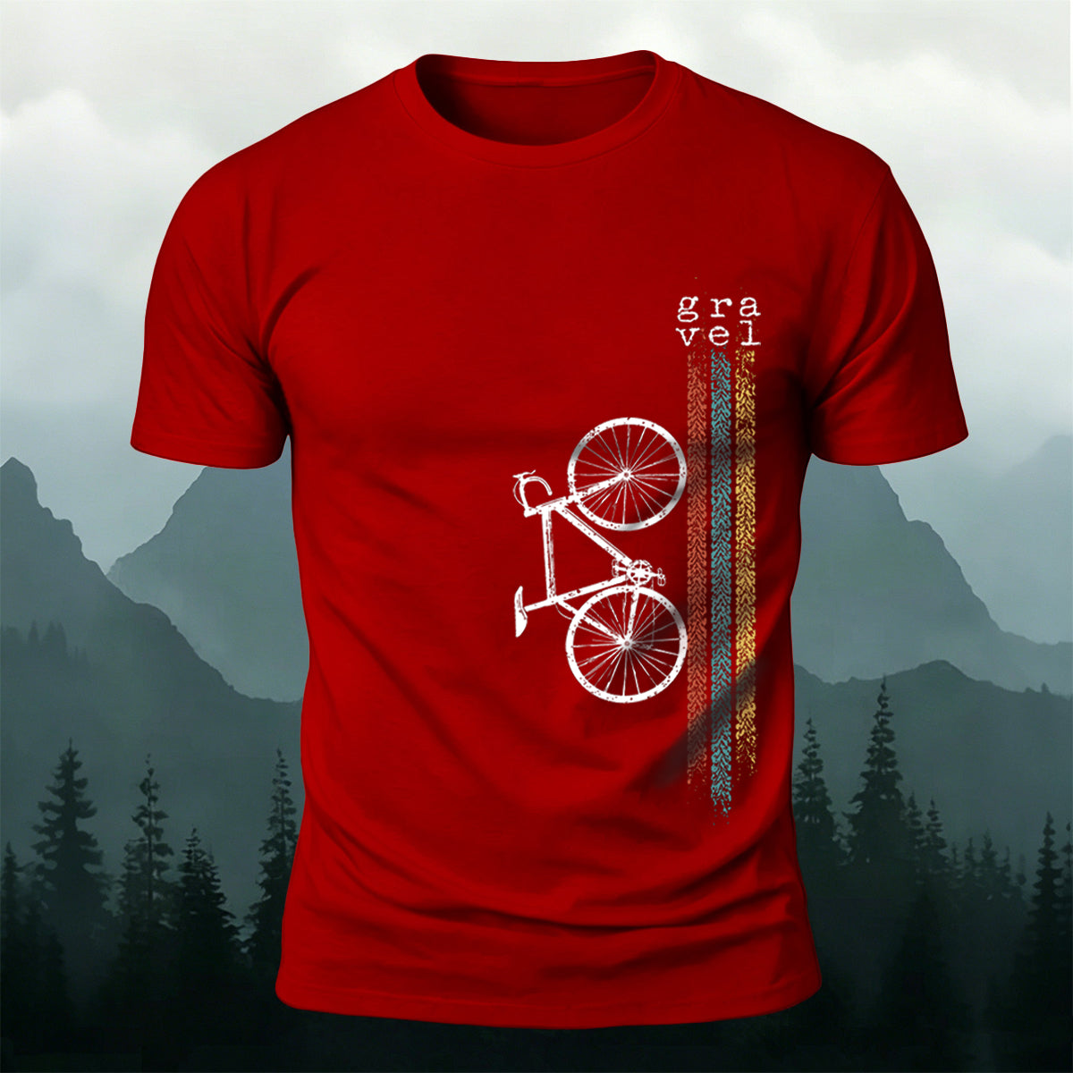 Minimalist Bicycle Graphic Casual Premium Cotton Tee
