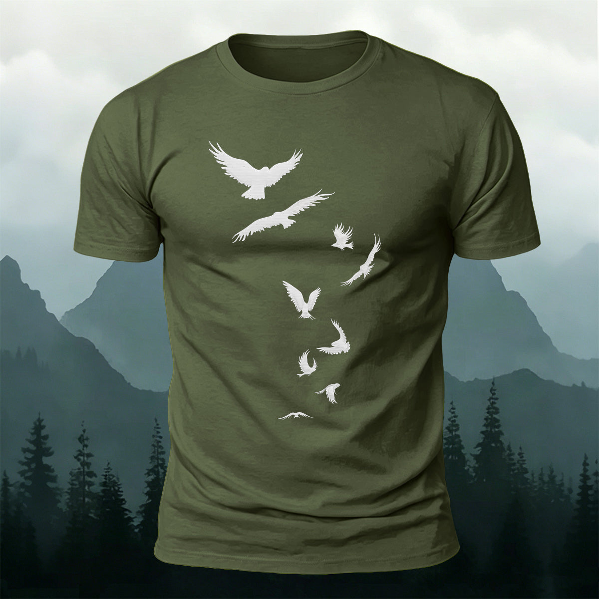 Artistic Image Printed Comfortable Skin-friendly Cotton T-Shirt AMG