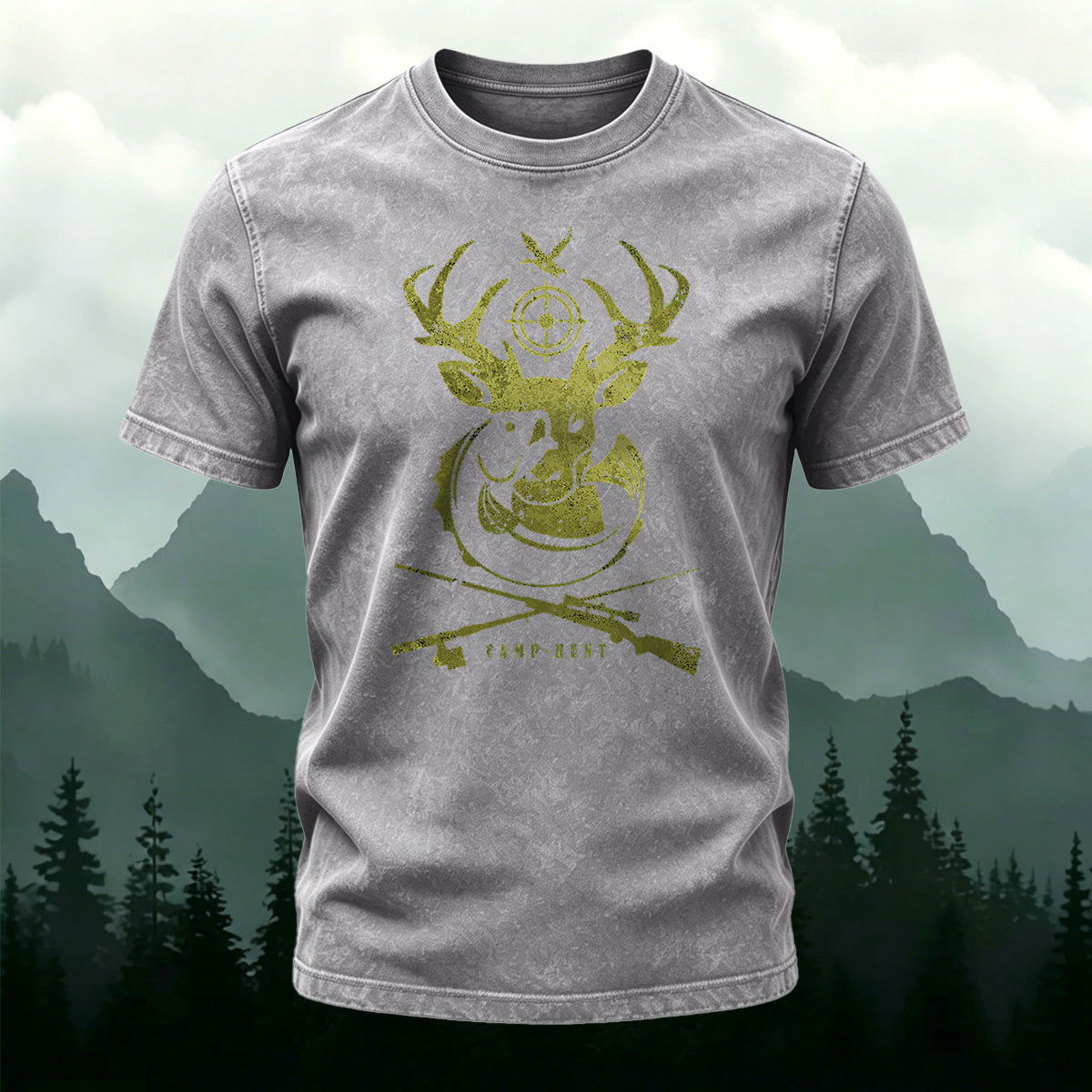 Animal Conservation Print Casual Washed Cotton T-Shirt