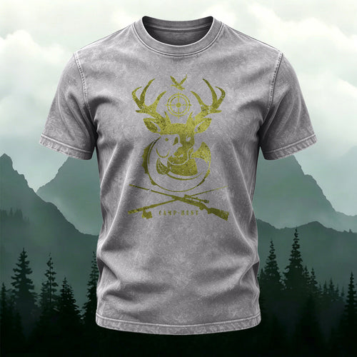 Animal Conservation Print Casual Washed Cotton T-Shirt