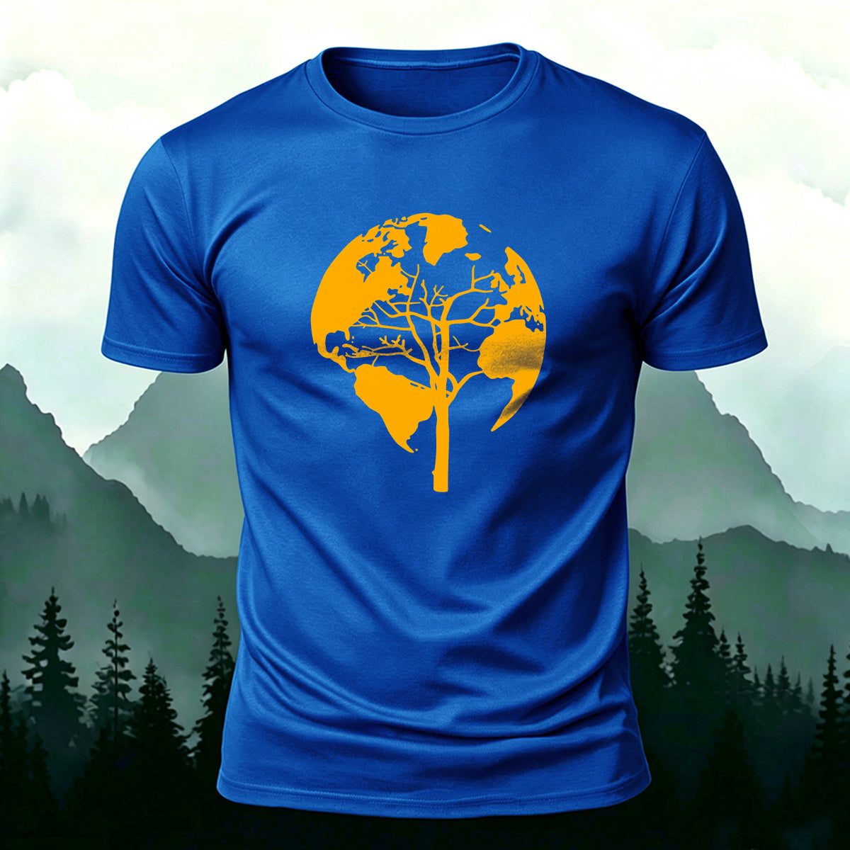 Tree and Earth Casual Premium Cotton T-shirt