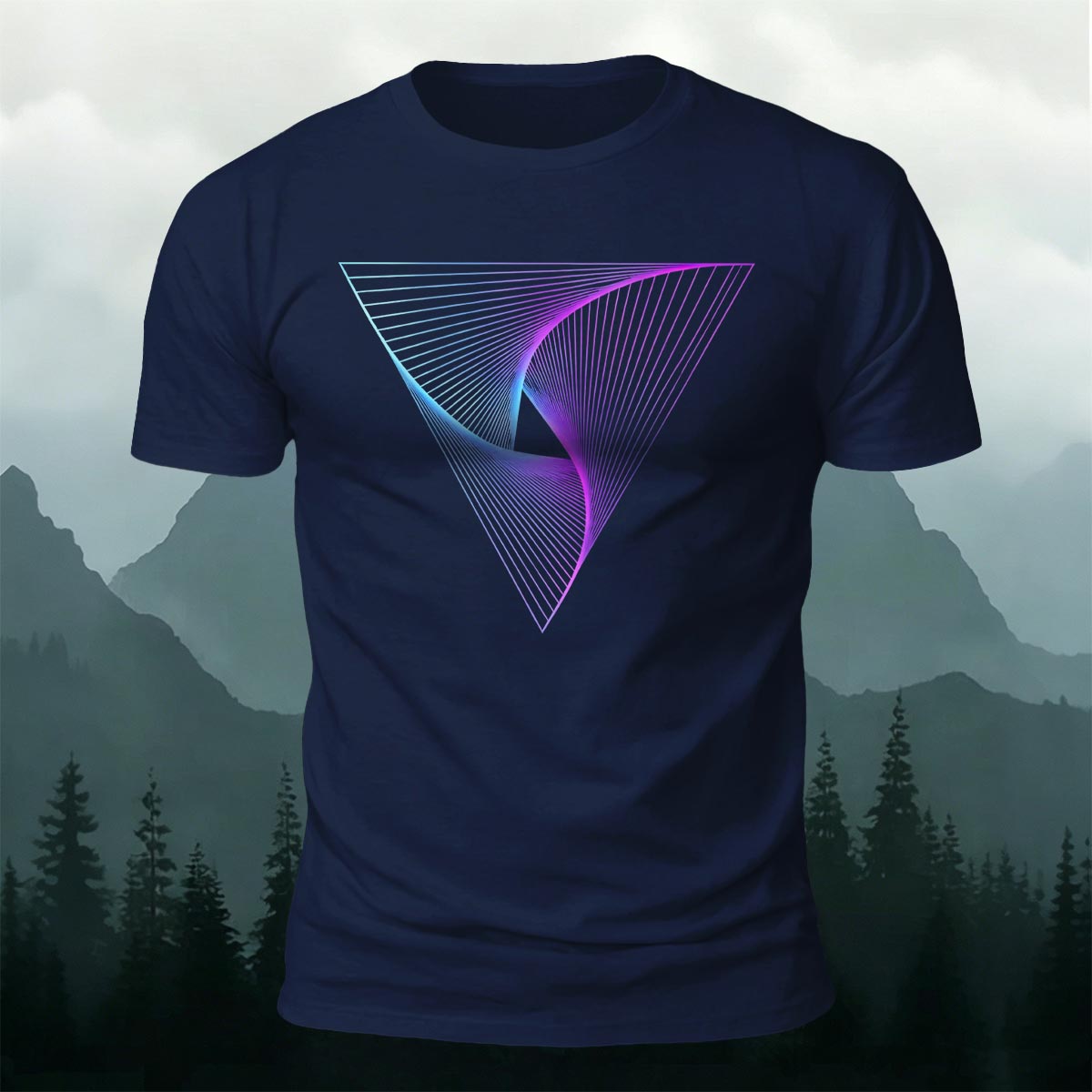 Geometric Artistic Graphic Minimalist 100% Cotton T-Shirt
