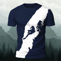 Climbing Enthusiast Print Natural Casual T-Shirt