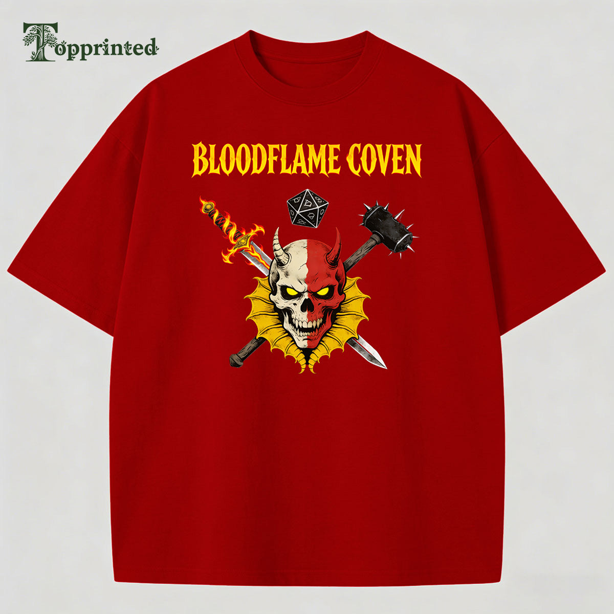 Bloodflame Coven Casual Cotton Made T-shirt