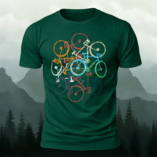 Colorful Bicycle Outdoor Soft Breathable T-Shirt