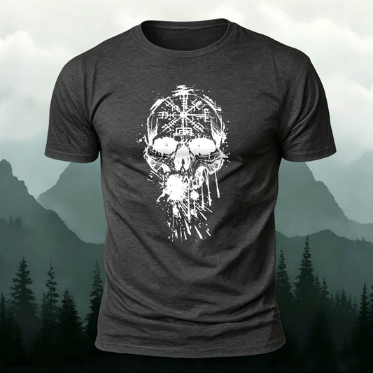 Dark Skeleton Tribe Totem Casual Cotton T-Shirt