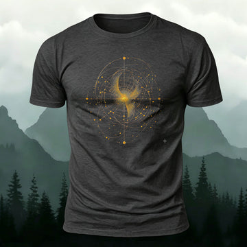 Cotton Universe Mystery Print Casual T-Shirt