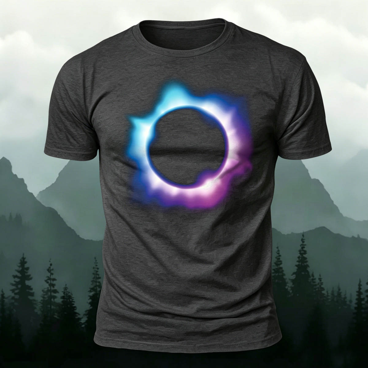 DTG Abstract Colorful Astronomy Graphic Casual Tee