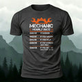 100% Cotton Fun Mechanic Hourly Rate Personalized Tee