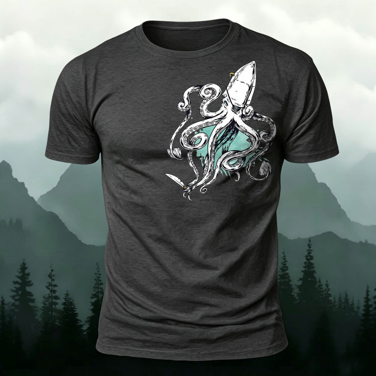 Retro Squid Outdoor Soft Breathable T-Shirt