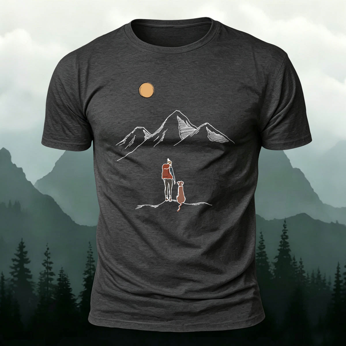 Snow Mountain Adventure Friends Casual Outdoor Cotton Tee