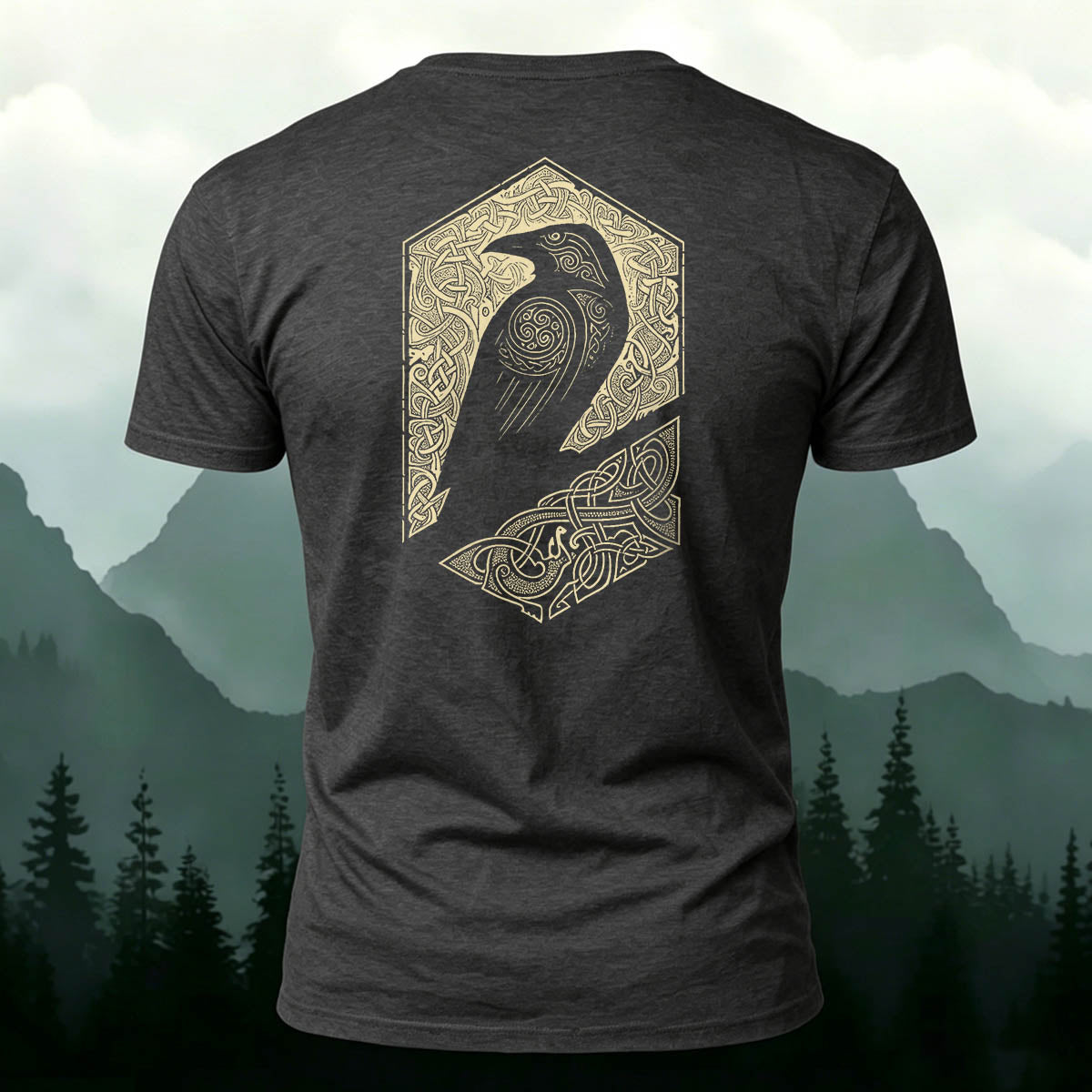 Mystic Totem Bird Casual Premium Cotton T-Shirt