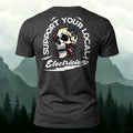 Cotton Creative Electric Wire Skull Casual T-Shirt