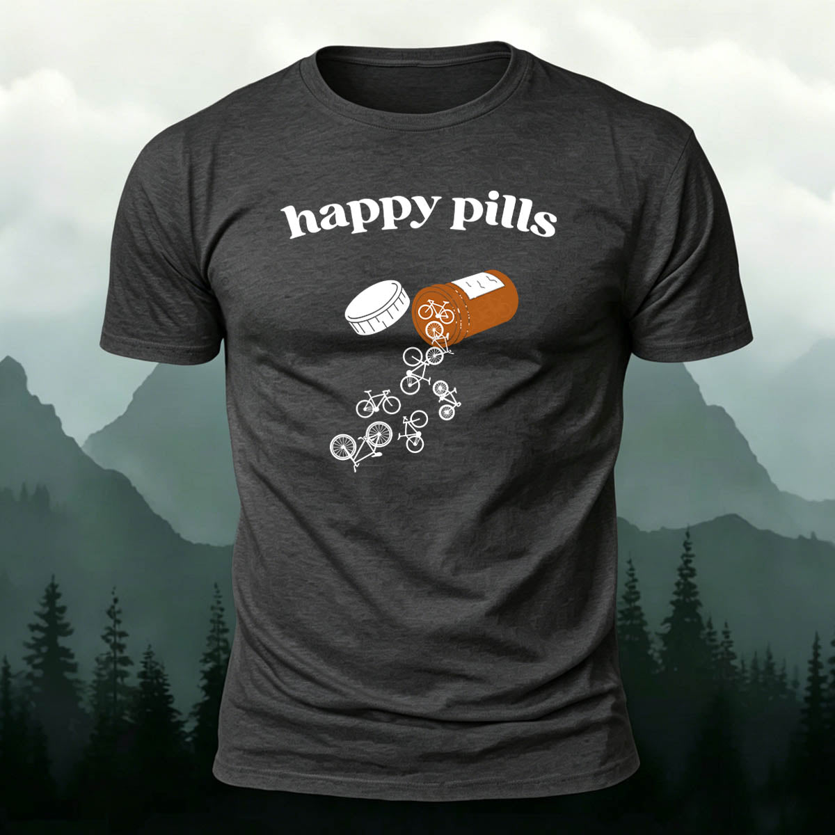 Cotton Happy Pills Printed Outdoor Cycling T-Shirt